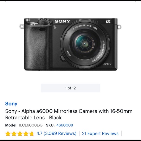 Sony - Alpha a6000 Mirrorless Camera - Picture 1 of 7